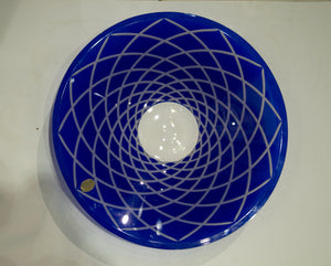 blue crystal serving plate